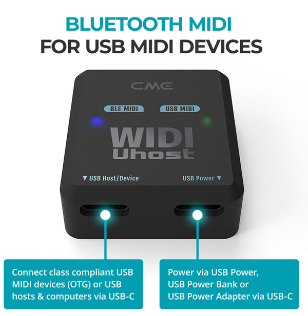 CME WIDI Uhost – USB MIDI kabellos mit Laptop verbinden