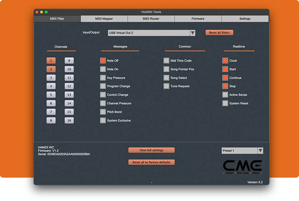 CME H4MIDI WC – Standalone USB-Host & MIDI-Interface Bluetooth muss separat gekauf werden