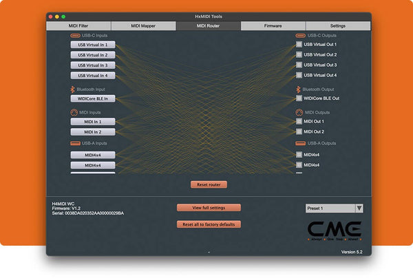 CME H4MIDI WC – Standalone USB-Host & MIDI-Interface Bluetooth muss separat gekauf werden
