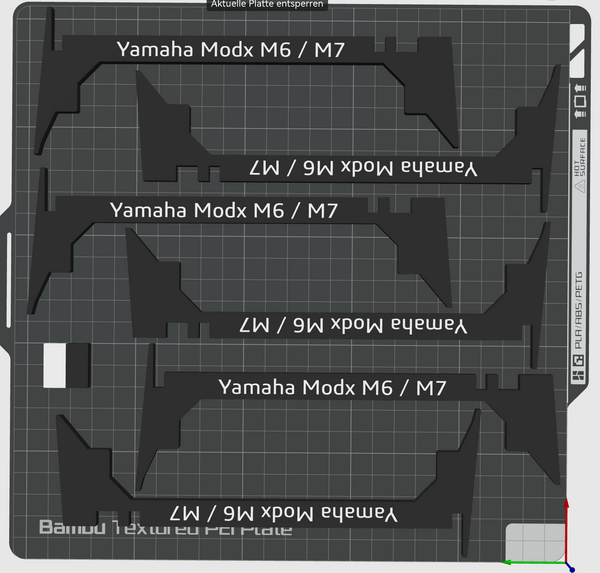 Yamaha Modx m6 / m7 iPad / Samsung Tablet Halterung quer und hoch