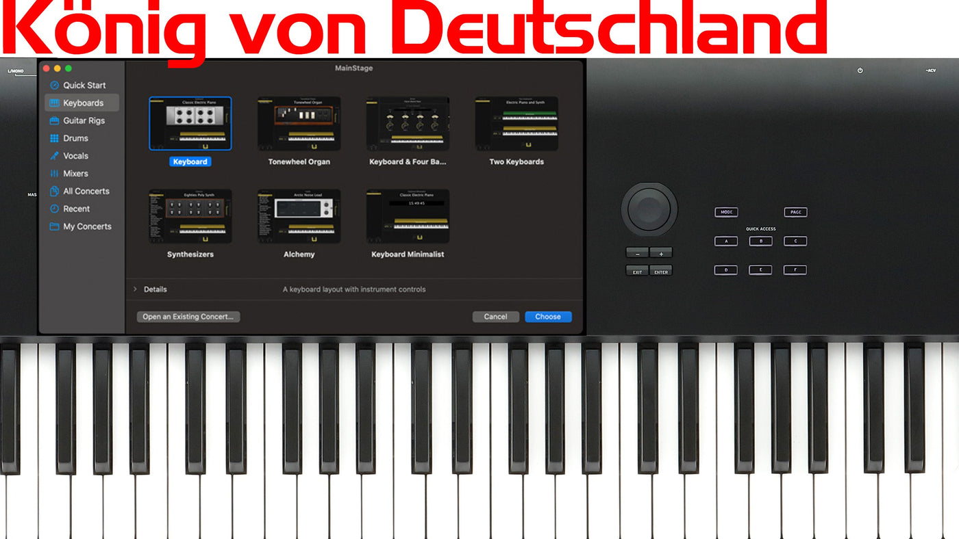 MainStage Concert - König von Deutschland (Mac) - Thorsten Hillmann Keyboard-Sounds