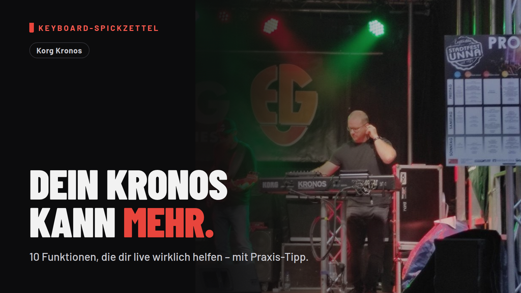 Thorsten Hillmann am Korg Kronos beim Stadtfest Unna