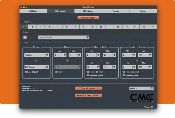 CME H4MIDI WC – Standalone USB-Host & MIDI-Interface Bluetooth muss separat gekauf werden