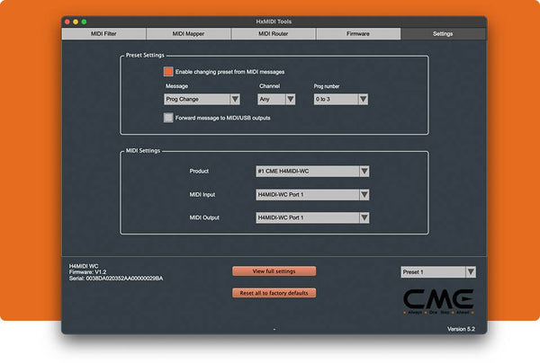 CME H4MIDI WC – Standalone USB-Host & MIDI-Interface Bluetooth muss separat gekauf werden