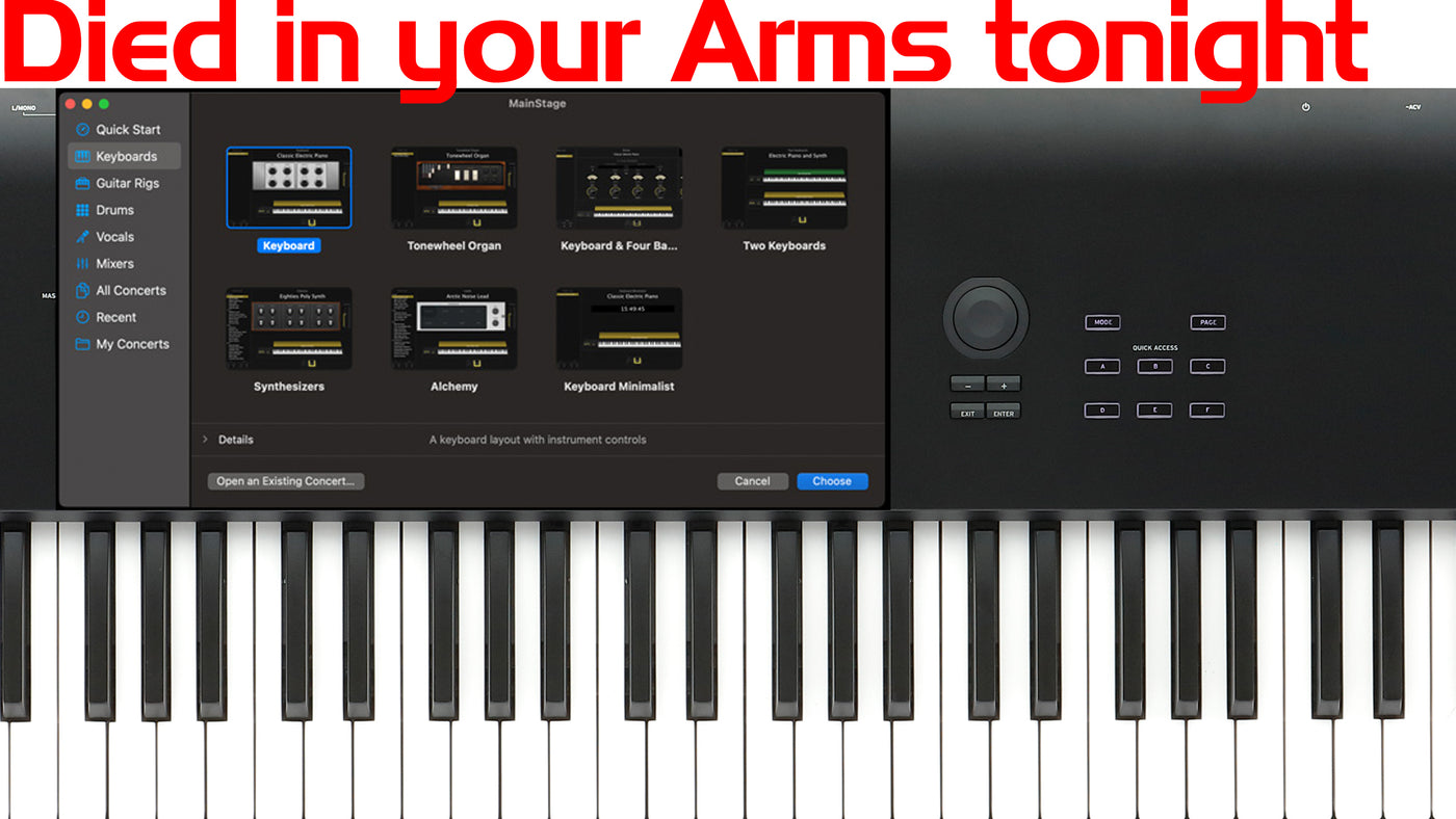 MainStage Concert - Died in your Arms tonight (Mac)