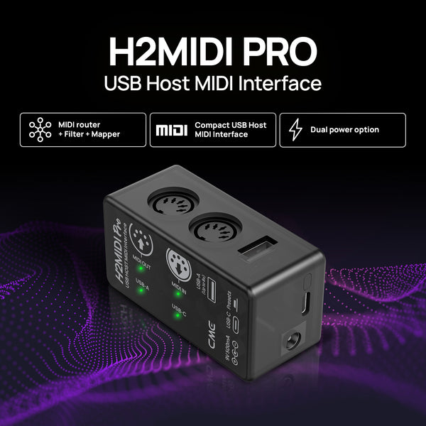 CME H2MIDI Pro – Anschlüsse
