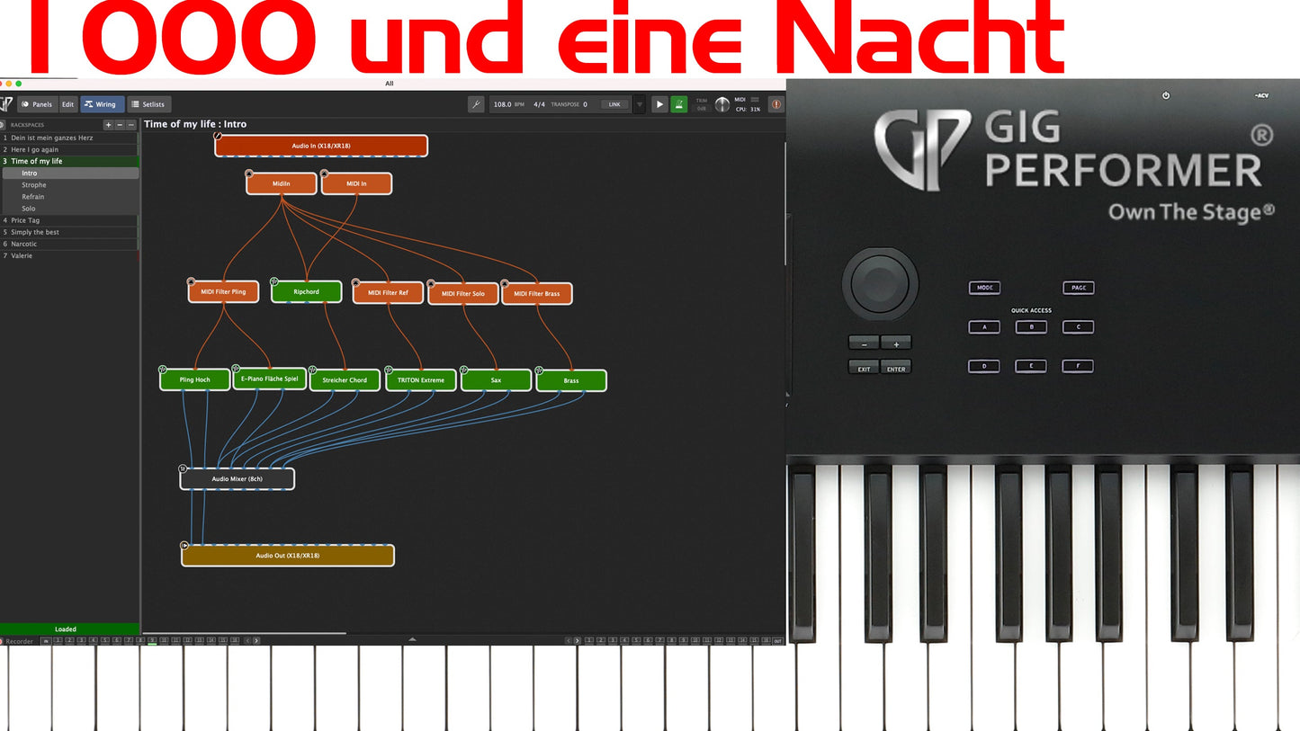 Gig Performer Rackspace - 1000 und eine Nacht (Mac) - Thorsten Hillmann Keyboard-Sounds