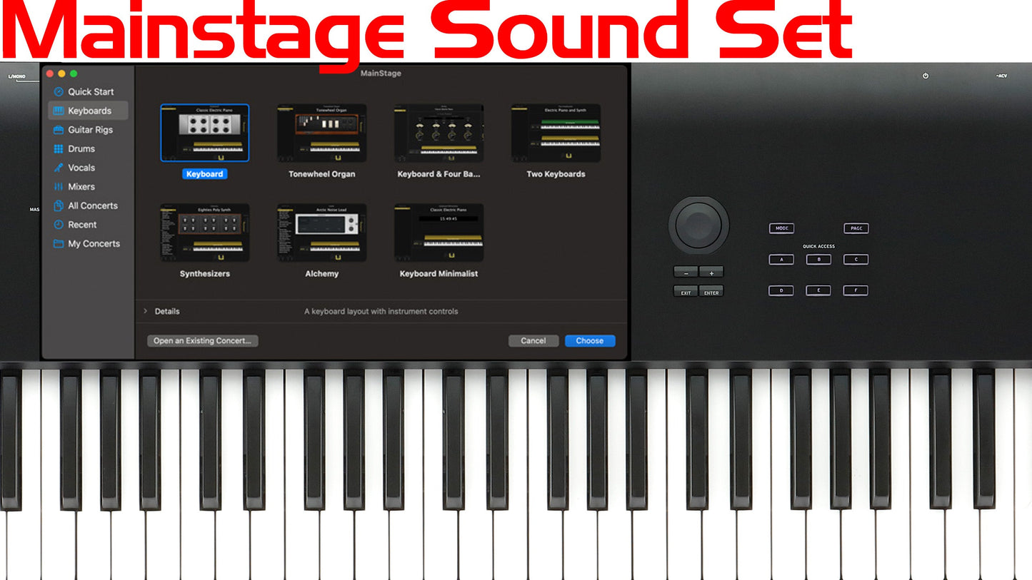 Mainstage Concert / Patch Coversound - Alle Sounds Set (Mac) - Thorsten Hillmann Keyboard-Sounds