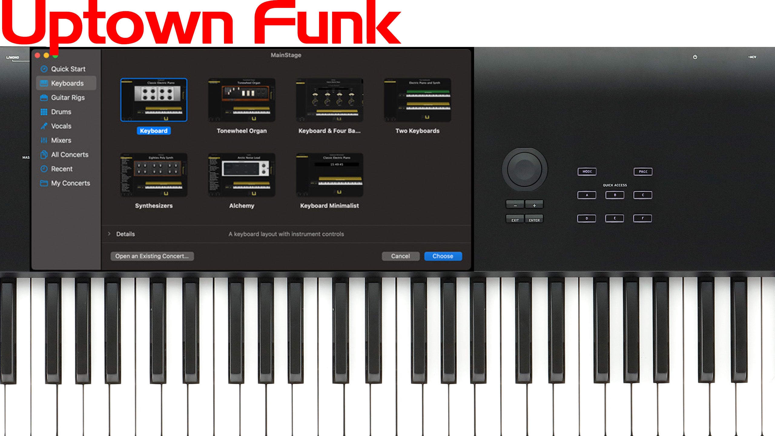 MainStage Concert - Uptown Funk (Mac) – Thorsten Hillmann Keyboard-Sounds